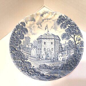 Royal Essex Ironstone Blue Shakespeare's Country Globe Theatre Soup/Cereal Bowl